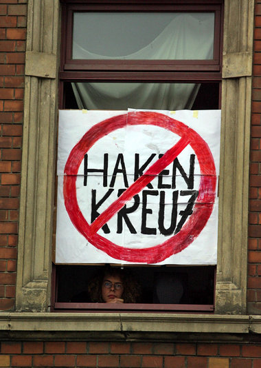 Protest gegen Naziaufmarsch am 3. Oktober in Leipzig