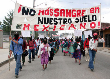 Zapatisten demonstrieren am 7. Mai gegen die Gewalt in ihrem Lan...