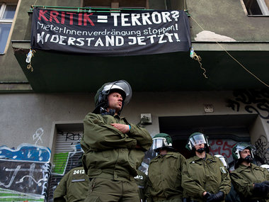 R&auml;umung der Schlesischen Stra&szlig;e 25 in Kreuzberg am 30...