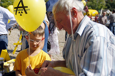 Begegnung beim Antiatomtreck 2009 in Wolfenb&uuml;ttel