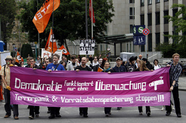 Protest am Rande der IMK, Frankfurt am Main, Dienstag abend