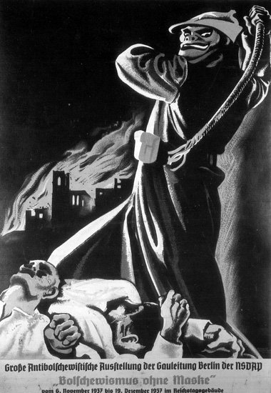 Nazipropagandaplakat zu einer antibolschewistischen Ausstellung ...