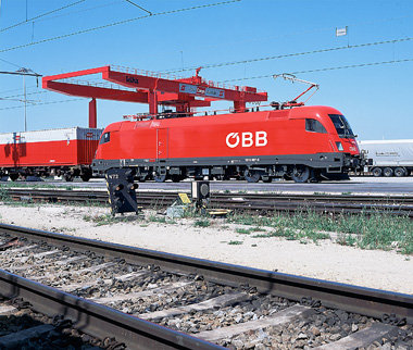 G&uuml;terterminal der &ouml;sterreichischen Bundesbahn in Wels ...