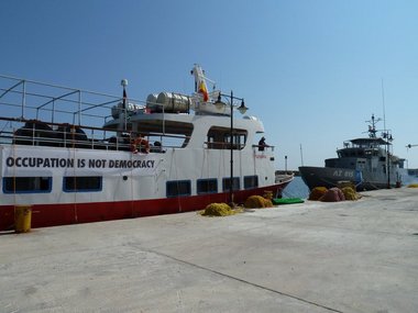 Die Gernika im Hafen von Kolymvari auf Kreta