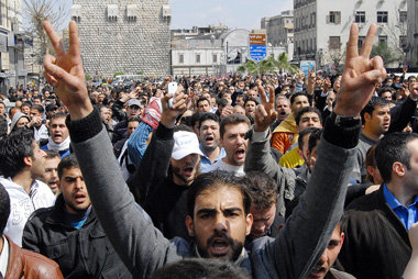 Damaskus, 25. März: Tausendfache Forderung nach politischen Refo...