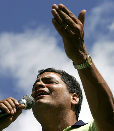 Hat gute Chancen: Rafael Correa