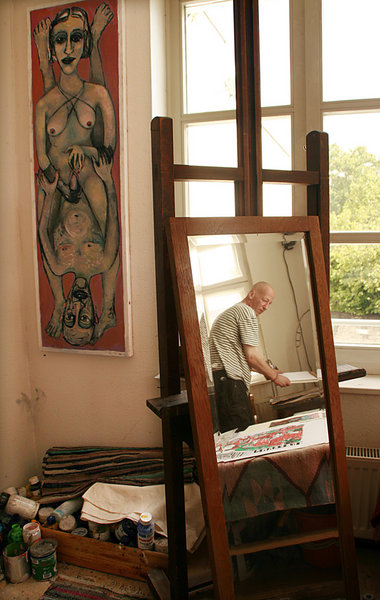 Kunst ist immer genau: Richter in seinem Berliner Atelier