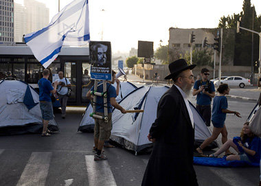 Protestcamp am Rothschild-Boulevard in Tel Aviv
