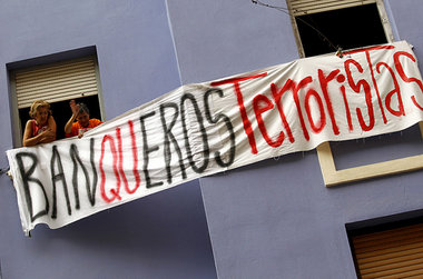 »Banker sind Terroristen« – Protest gegen Zwan... »Banker sind Terroristen« – Protest gegen Zwan...