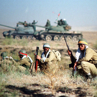 Iranische Soldaten an der Grenze zu Afghanistan