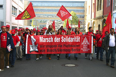 Gemeinsame Demonstration von Berliner BSH-Aktivisten und AEG-Bes...