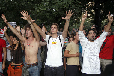 Sozialproteste in Spanien – Demonstration am 5. August vor... Sozialproteste in Spanien – Demonstration am 5. August vor...