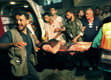 Vor der Notaufnahme des Schifa-Krankenhauses in Gaza