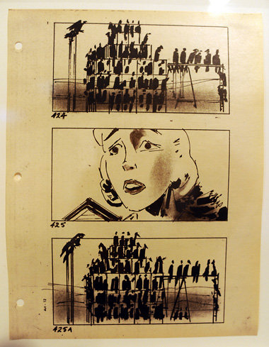 Aus dem Storyboard von Hitchcocks &raquo;Die V&ouml;gel&laquo;