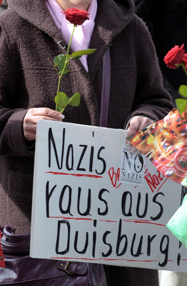 Protest gegen Neonaziaufmarsch in Duisburg-Marxloh im M&amp;auml...