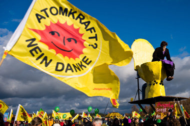 Proteste gegen den Castortransport im vergangenen Herbst in Dann...