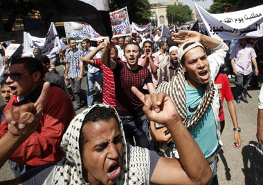 Demonstration am Freitag zum Tahrir-Platz in Kairo