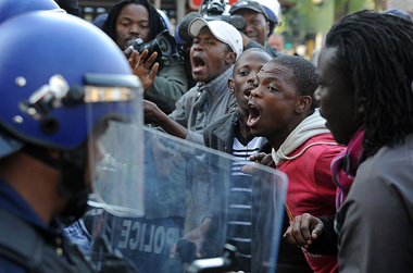 Kundgebung vor dem ANC-Sitz in Johannesburg