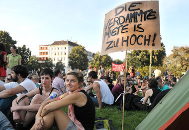 Abschlußkundgebung der Mieten-Stopp-Demo am Samstag auf dem Berl...