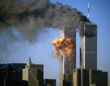 Im kollektiven Gedächtnis: Die attackierten Twin-Towers in New Y...