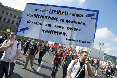 Freiheit statt Angst: Demonstration in Berlin am 11. September 2...