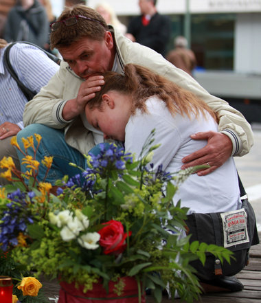 Gedenken an die Opfer des Attentats von Oslo am 25. Juli in Berl...