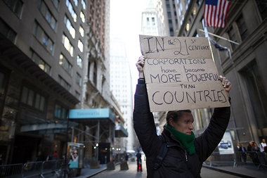 Protest am 19. September vor der New Yorker Börse: »Im 21. Jahrh...