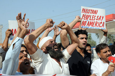 Antiamerikanische Demonstration am Freitag im pakistanischen Mul...