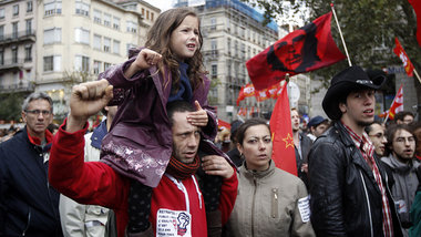 Anti-Sarkozy-Protest in Lyon im vergangenen Jahr