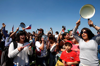 Der Protest geht ins Mark des kapitalistischen Chile, das in all...