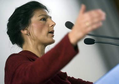 Sahra Wagenknecht am Sonnabend im Audimax der Humboldt-Universit... Sahra Wagenknecht am Sonnabend im Audimax der Humboldt-Universit...