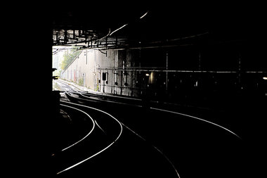 Am nördlichen Ende dieses Tunnels am Berliner Hauptbahnhof wurde... Am nördlichen Ende dieses Tunnels am Berliner Hauptbahnhof wurde...