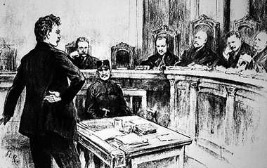 Friedrich Adler vor Gericht. Er wird zum Tode verurteilt, später... Friedrich Adler vor Gericht. Er wird zum Tode verurteilt, später...