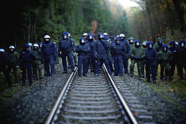 Auch die Polizei bereitet sich auf den Castortransport ins Wendl...