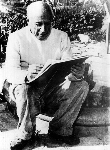 Pablo Picasso (geboren am 25.10.1881 in M&amp;aacute;laga; gesto...