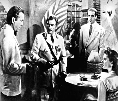 Hollywood-Fiktion vom Exilort Casablanca: Ingrid Bergman (r.), H...