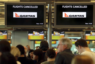 Am Wochenende war Qantas auf Veranlassung der Konzernspitze stil...