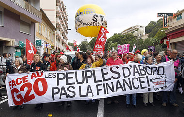 Proteste in Monaco gegen das G-20-Treffen