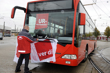 Busdepot in Freiburg, 10. Oktober Busdepot in Freiburg, 10. Oktober