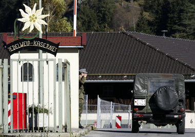 Die Edelweiß-Kaserne im oberbayrischen Mittenwald