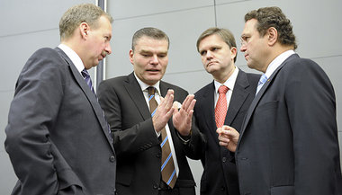 Die Innenminister Th&uuml;ringens, Sachsen-Anhalts und Niedersac...