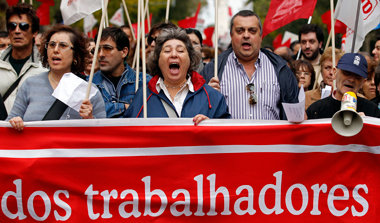 Demonstration in Lissabon, 12.11.2011