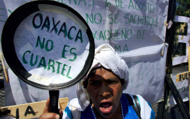 Soliaktion für die Lehrer in der Hauptstadt: Oaxaca ist keine Mi...