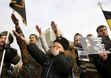 Moskau, 4. November: Neofaschisten beim »Russischen Marsch«