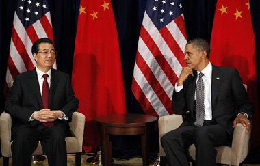 Hu Jintao und Barack Obama beim asiatisch-pazifischen Wirtschaft...