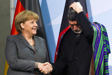 Kanzlerin mit afghanischem Statthalter am Dienstag in Berlin: Go...