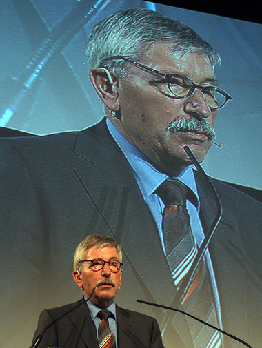 Biederer Brandstifter: Thilo Sarrazin, hier bei einem Vortrag zu...