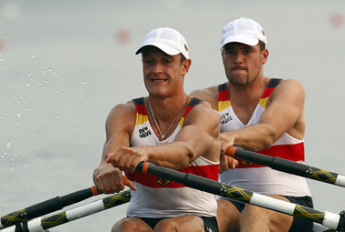 Karsten Brodowski (l.) beim Echtrudern mit Clemens Wenzel Karsten Brodowski (l.) beim Echtrudern mit Clemens Wenzel