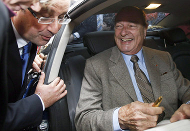Sozialistenführer François Hollande (l.) lä&szl... Sozialistenführer François Hollande (l.) lä&szl...