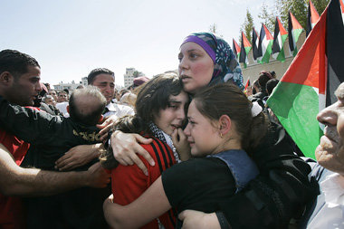 Ramallah im Oktober: Eine aus israelischer Haft entlassene Pal&a...